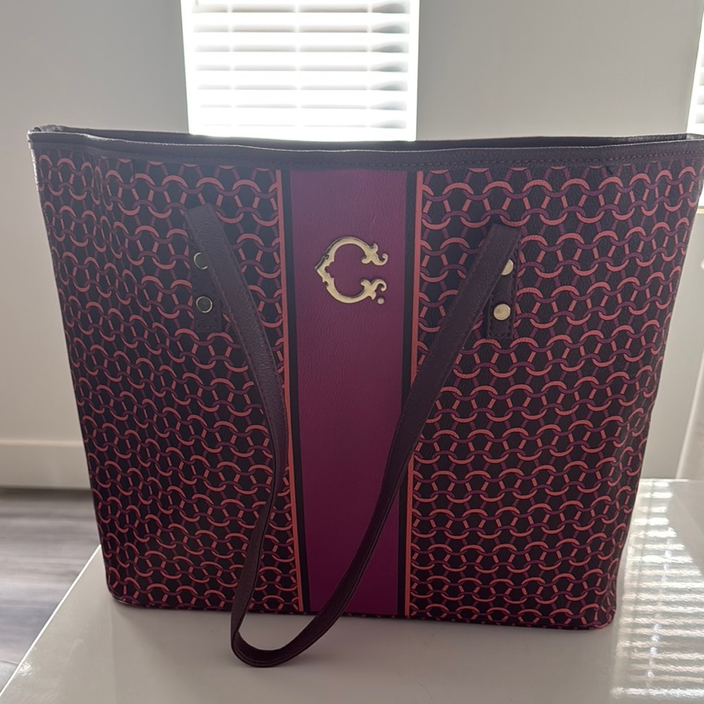 C.Wonder Pink and Brown Tote Bag